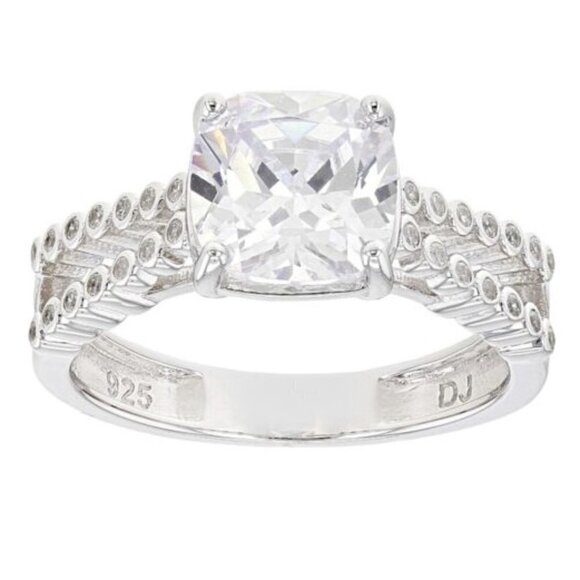 Bella Luce Jewelry - White Cubic Zirconia Rhodium Over Sterling Silver Ring 4.25ctw Size 8